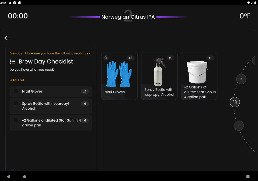 Providing support app for bespoke brewing system